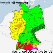 Aktuelle Unwetterwarnungen für Deutschland
